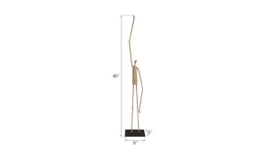 Phillips Collection Human Sculpture - Unique One Arm Up Paper Mache Art Piece On Metal Base For Elegant Home Decor Brown,Black Paper Th77287
