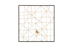 Phillips Collection Mesh Iron Wall Sculpture Large Abstract Patinated Metal Art for Modern Interiors TH78371