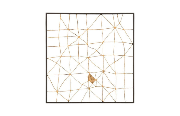 Phillips Collection Mesh Iron Wall Sculpture Large Abstract Patinated Metal Art for Modern Interiors TH78371