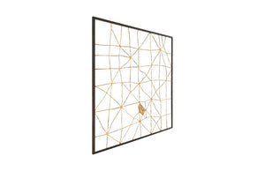 Phillips Collection Mesh Iron Wall Sculpture Large Abstract Patinated Metal Art for Modern Interiors TH78371