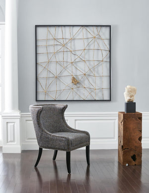 Phillips Collection Mesh Iron Wall Sculpture Large Abstract Patinated Metal Art for Modern Interiors TH78371