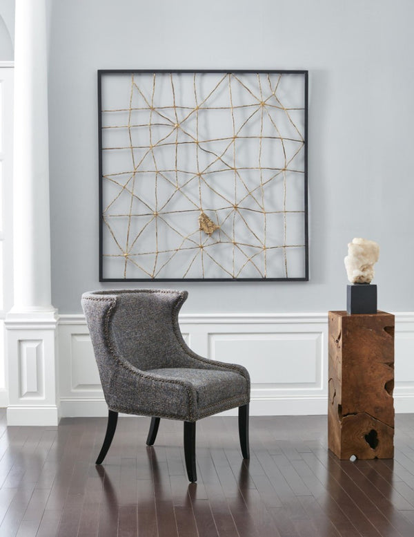 Phillips Collection Mesh Iron Wall Sculpture Large Abstract Patinated Metal Art for Modern Interiors TH78371