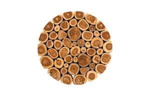Phillips Collection Boscage Round Coffee Table with Black Metal Legs - Unique Chamcha Wood Design for Modern Living Spaces TH81392