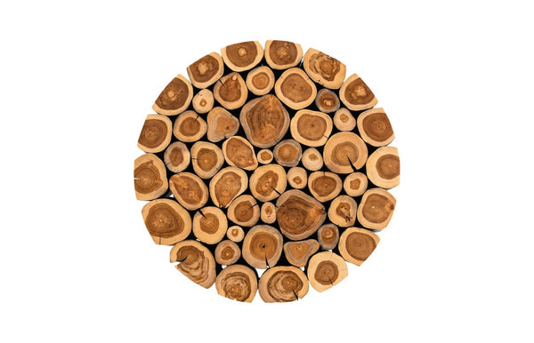 Phillips Collection Boscage Round Coffee Table with Black Metal Legs - Unique Chamcha Wood Design for Modern Living Spaces TH81392