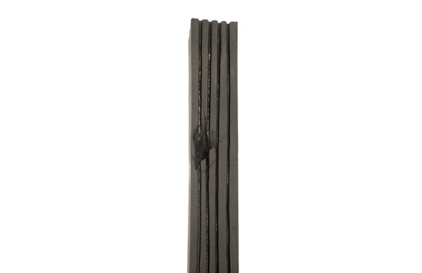Phillips Collection Black Charred Wood Tall Column Sculpture Hand Carved Sunray Crown Minimalist Metal Base TH82415