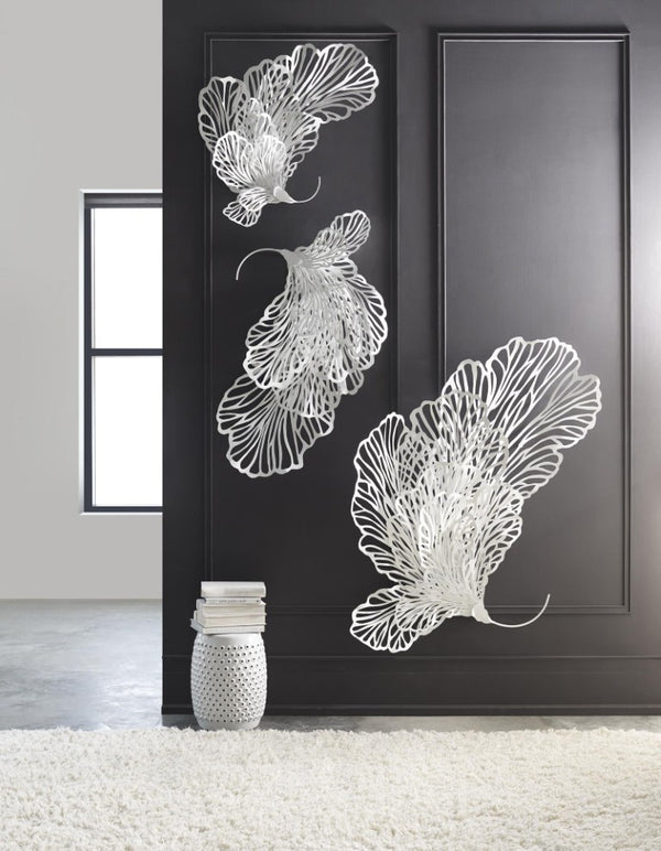 Phillips Collection Butterfly Large Metal Wall Sculpture White Powder Coated Steel Shadow Casting Art TH83076