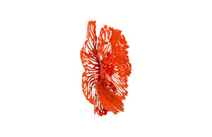 Phillips Collection Flower Wall Art Sculpture - Intricate Filigree Design for Modern Organic Home Decor, 18 Inches Small, Coral, Metal TH83080