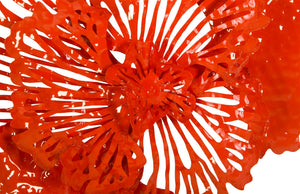 Phillips Collection Flower Wall Art Sculpture - Intricate Filigree Design for Modern Organic Home Decor, 18 Inches Small, Coral, Metal TH83080