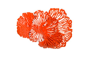 Phillips Collection Flower Wall Art Sculpture - Intricate Filigree Design for Modern Organic Home Decor, 18 Inches Small, Coral, Metal TH83080