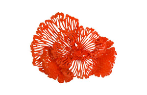 Phillips Collection Flower Wall Art Sculpture - Intricate Filigree Design for Modern Organic Home Decor, 18 Inches Small, Coral, Metal TH83080