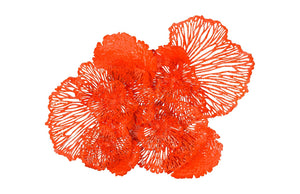 Phillips Collection Flower Wall Art Sculpture - Intricate Filigree Design for Modern Organic Home Decor, 18 Inches Large, Coral, Metal TH83082