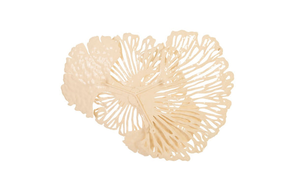Phillips Collection Flower Wall Art Sculpture - Intricate Filigree Design for Modern Organic Home Decor, 18 Inches Small, Ivory, Metal TH83083