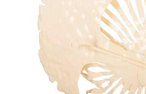 Phillips Collection Flower Wall Art Sculpture - Intricate Filigree Design for Modern Organic Home Decor, 18 Inches Small, Ivory, Metal TH83083