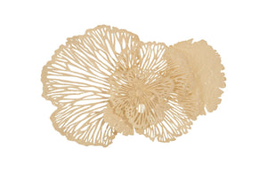 Phillips Collection Flower Wall Art Sculpture - Intricate Filigree Design for Modern Organic Home Decor, 18 Inches Medium, Ivory, Metal TH83084