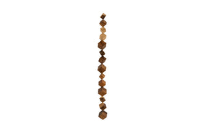 Phillips Collection Dice Chamcha Wood Wall Art - Unique Vertical Sculpture With Natural Texture For Modern Decor Brown Wood ,Chamcha Wood Th84084