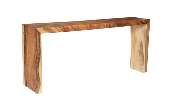 Phillips Collection Waterfall Console Table – Modern Organic Design in Solid Chamcha Wood for Your Elegant Living Space Natural TH84104