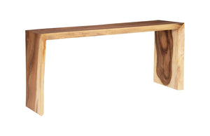 Phillips Collection Waterfall Console Table – Modern Organic Design in Solid Chamcha Wood for Your Elegant Living Space Natural TH84104