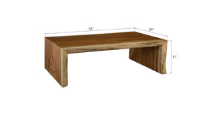 Phillips Collection Waterfall Natural Coffee Table - Modern Organic Design in Solid Chamcha Wood for Stylish Living Spaces TH84105