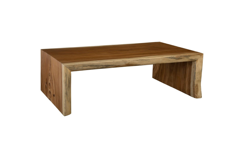 Phillips Collection Waterfall Natural Coffee Table - Modern Organic Design in Solid Chamcha Wood for Stylish Living Spaces TH84105