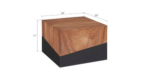 Phillips Collection Geometry Small Coffee Table - Modern Organic Design with Warm Wood and Sculptural Elegance for Living Spaces Natural TH84126