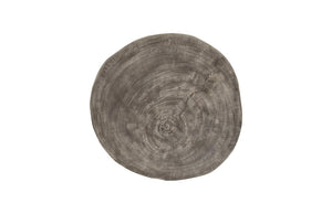 Phillips Collection Crosscut Chamcha Wood Round Side Table with Sand Cast Metal Legs for Modern Living TH85174