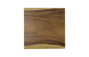 Phillips Collection Geometry Side Table - Modern Organic Design in Natural Chamcha Wood with Black Accents for Versatility TH85207