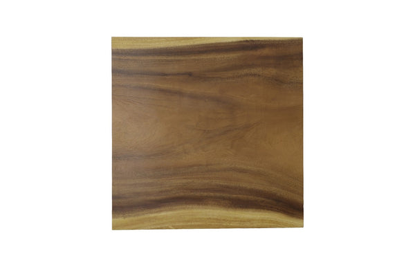 Phillips Collection Geometry Side Table - Modern Organic Design in Natural Chamcha Wood with Black Accents for Versatility TH85207