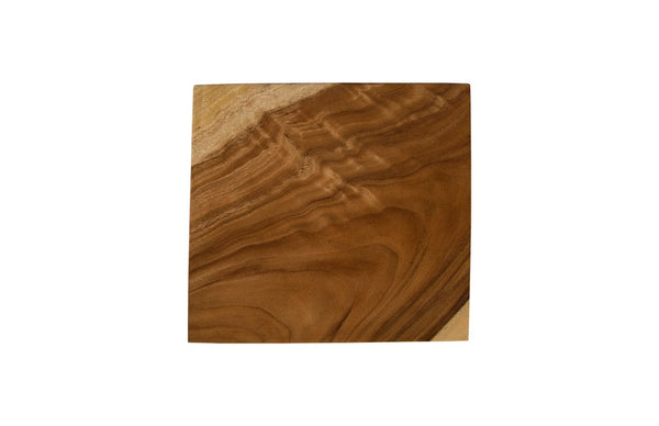 Phillips Collection Geometry Side Table, Sculptural Two-Tone Accent Piece in Natural Wood for Modern Interiors TH85209