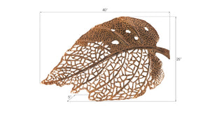 Phillips Collection Birch Leaf Wall Art - Hand-Crafted Metal Sculpture for Modern Organic Home Décor and Style Copper, MD TH85750