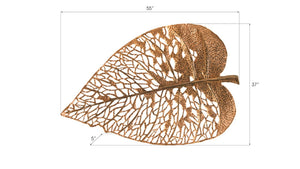 Phillips Collection Birch Leaf Wall Art - Hand-Crafted Metal Sculpture for Modern Organic Home Décor and Style Copper, LG TH85853