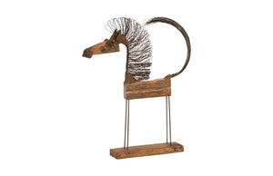 Phillips Collection Wire Horse Sculpture – Handcrafted Eco-Friendly Art Piece with Reclaimed Wood and Unique Charm SM Body TH87870