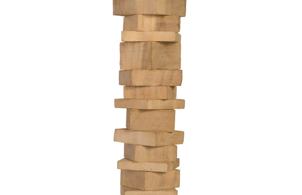 Phillips Collection Stacked Wood Floor Sculptures Set of 3 - Bleached Chamcha Art Pieces for Modern Tribal Decor TH89174