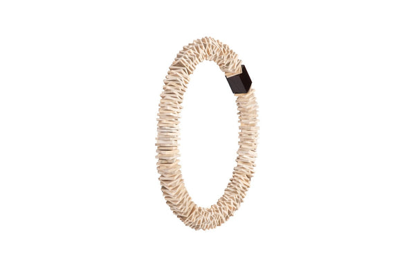 Phillips Collection Stacked Wall Ring Art - Handcrafted Chamcha Wood Sculpture for Contemporary and Rustic Decor Bleached, MD TH89177