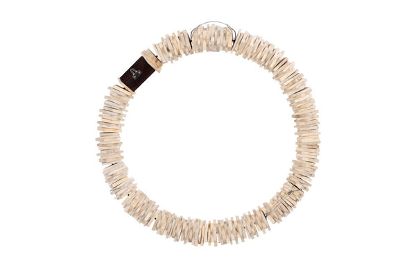 Phillips Collection Stacked Wall Ring Art - Handcrafted Chamcha Wood Sculpture for Contemporary and Rustic Decor Bleached, MD TH89177
