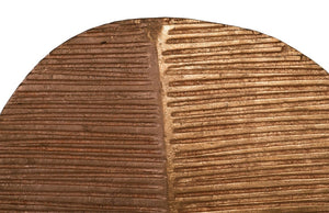 Phillips Collection Carved Chamcha Wood Leaf Floor Sculpture on Metal Stand for Modern Organic Interiors TH89179