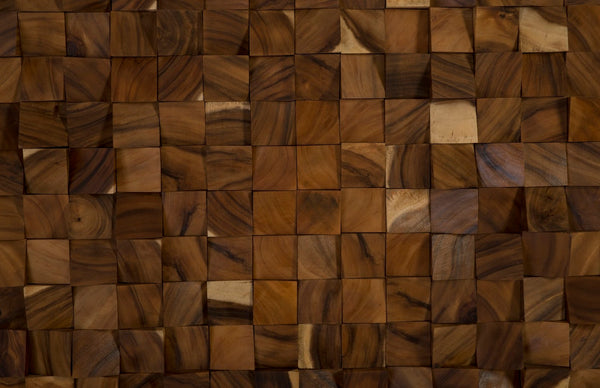 Phillips Collection Blocks Wall Art Sculpture, Handcrafted Chamcha Wood Decor with Unique Texture and Organic Design TH92140