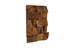 Phillips Collection Blocks Textured Wall Tile - Unique Chamcha Wood Mosaic Art Panels For Stunning Interiors Brown Wood Th92141