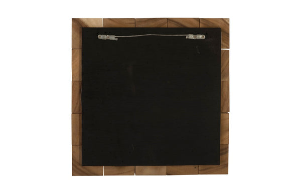 Phillips Collection Blocks Textured Wall Tile - Unique Chamcha Wood Mosaic Art Panels For Stunning Interiors Brown Wood Th92141