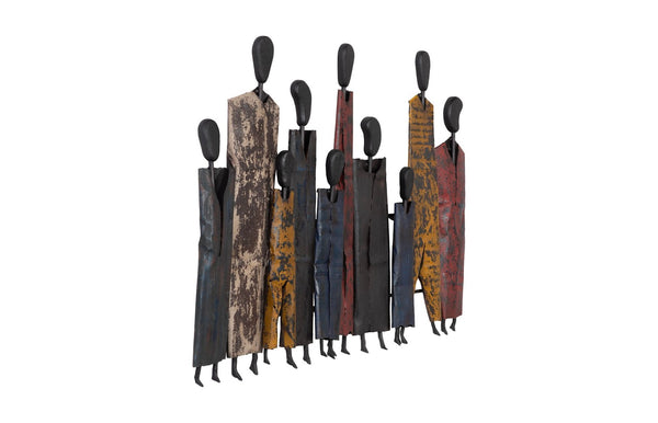 Phillips Collection Honey Drum People Metal Wall Art Sculpture - Handmade, Sustainable Décor for Unique Interiors TH92142