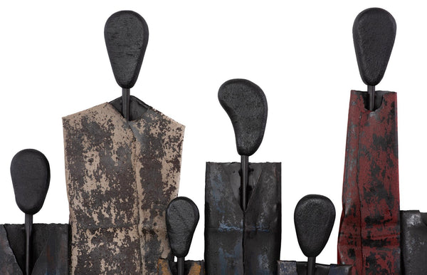 Phillips Collection Honey Drum People Metal Wall Art Sculpture - Handmade, Sustainable Décor for Unique Interiors TH92142