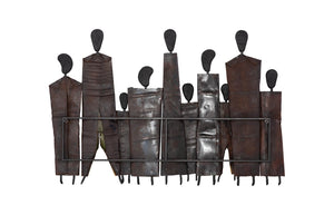 Phillips Collection Honey Drum People Metal Wall Art Sculpture - Handmade, Sustainable Décor for Unique Interiors TH92142