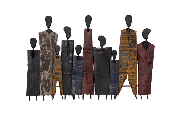 Phillips Collection Honey Drum People Metal Wall Art Sculpture - Handmade, Sustainable Décor for Unique Interiors TH92142
