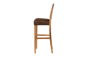 Phillips Collection Origins Bar Stool - Handcrafted Reclaimed Chamcha Wood with Unique Artisanal Detailing and Warm Finish Natural TH92730