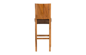 Phillips Collection Origins Bar Stool - Handcrafted Reclaimed Chamcha Wood with Unique Artisanal Detailing and Warm Finish Natural TH92730