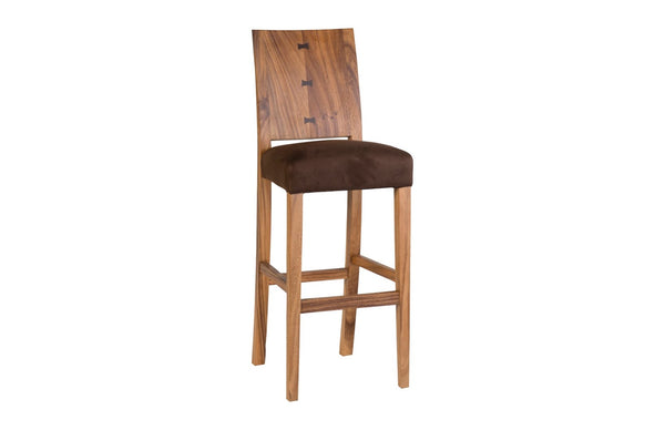 Phillips Collection Origins Bar Stool - Handcrafted Reclaimed Chamcha Wood with Unique Artisanal Detailing and Warm Finish Natural TH92730