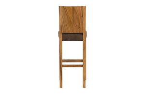 Phillips Collection Origins Reclaimed Chamcha Wood Bar Stool with Butterfly Joints for Organic Interiors TH92730