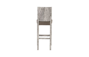 Phillips Collection Origins Bar Stool - Handcrafted Reclaimed Chamcha Wood with Unique Artisanal Detailing and Warm Finish Gray Stone TH92731