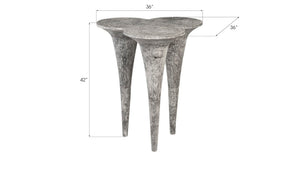 Phillips Collection Marley Bar Table - Stylish Sculptural Design with Warm Tones for Modern or Rustic Interiors Chamcha Wood, Gray Stone Finish TH93106