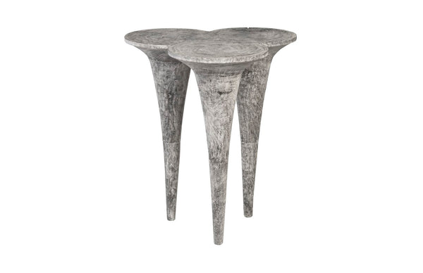 Phillips Collection Marley Bar Table - Stylish Sculptural Design with Warm Tones for Modern or Rustic Interiors Chamcha Wood, Gray Stone Finish TH93106