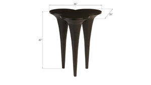 Phillips Collection Marley Bar Table - Stylish Sculptural Design with Warm Tones for Modern or Rustic Interiors Chamcha Wood, Burnt Finish TH94483